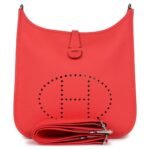 HERMÈS EVELYNE III PM ROSE TEXAS CLEMENCE PALLADIUM HARDWARE