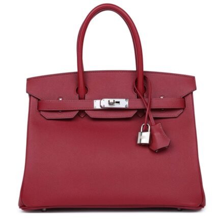 HERMÈS BIRKIN 30 ROUGE GRENAT EPSOM PALLADIUM HARDWARE