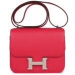 HERMÈS CONSTANCE 18 ROSE EXTREME EPSOM PALLADIUM HARDWARE