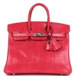 HERMÈS BIRKIN 25 ROSE EXTREME VARANUS NILOTICUS LIZARD PALLADIUM HARDWARE