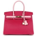 HERMÈS SPECIAL ORDER (HSS) BIRKIN 30 ROSE MEXICO AND ROSE SAKURA CHEVRE ROSE GOLD HARDWARE