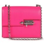 PRE-OWNED HERMÈS MINI VERROU CHAINE BAG ROSE POP CHEVRE CHAMKILA PALLADIUM HARDWARE