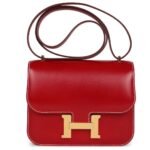 HERMÈS CONSTANCE 18 ROUGE PIMENT BOX GOLD HARDWARE