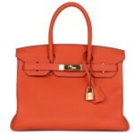 PRE-OWNED HERMÈS BIRKIN 30 FEU TOGO GOLD HARDWARE
