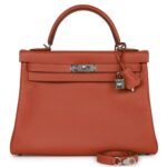 HERMÈS KELLY RETOURNE 32 BLUSH VERSO EVERCOLOR PALLADIUM HARDWARE