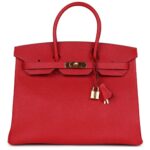 PRE-OWNED HERMÈS BIRKIN 35 ROUGE CASAQUE EPSOM GOLD HARDWARE