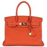 PRE-OWNED HERMÈS BIRKIN 30 FEU TOGO GOLD HARDWARE