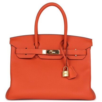 PRE-OWNED HERMÈS BIRKIN 30 FEU TOGO GOLD HARDWARE