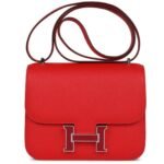 HERMÈS CONSTANCE 18 ROUGE DE COEUR EPSOM LACQUERED PALLADIUM HARDWARE