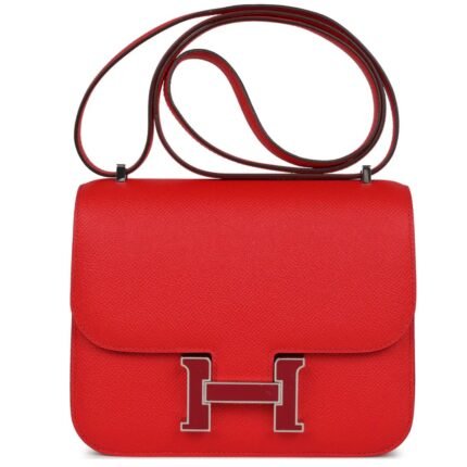 HERMÈS CONSTANCE 18 ROUGE DE COEUR EPSOM LACQUERED PALLADIUM HARDWARE