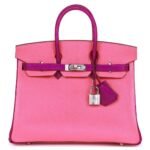 HERMÈS SPECIAL ORDER (HSS) BIRKIN 25 ROSE LIPSTICK AND ANEMONE CHÈVRE PALLADIUM HARDWARE