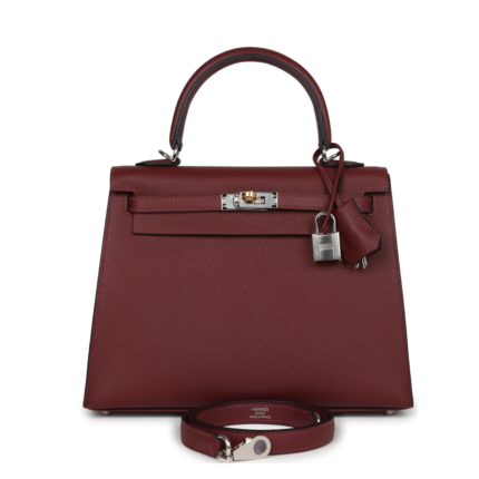 HERMÈS KELLY SELLIER 25 ROUGE H EPSOM ELECTRUM HARDWARE