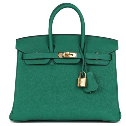 HERMÈS BIRKIN 25 VERT VERTIGO TOGO GOLD HARDWARE