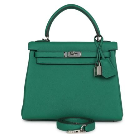HERMÈS KELLY RETOURNE 25 VERT VERTIGO TOGO PALLADIUM HARDWARE