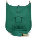 HERMÈS EVELYNE TPM VERT VERTIGO CLEMENCE GOLD HARDWARE