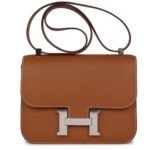 HERMÈS CONSTANCE 1-24 GOLD EPSOM PALLADIUM HARDWARE