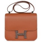 HERMÈS CONSTANCE 24 GOLD MADAME AND LIZARD PALLADIUM HARDWARE