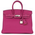 HERMÈS SPECIAL ORDER (HSS) BIRKIN 25 ROSE POUPRE VERSO TOGO BRUSHED PALLADIUM HARDWARE