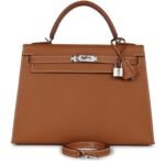 HERMÈS KELLY SELLIER 32 GOLD EPSOM PALLADIUM HARDWARE