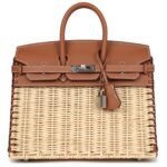 HERMÈS PICNIC BIRKIN SELLIER 25 GOLD SWIFT PALLADIUM HARDWARE