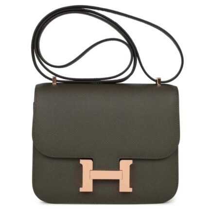 HERMÈS CONSTANCE 18 VERT DE GRIS EPSOM ROSE GOLD HARDWARE