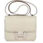 HERMÈS CONSTANCE 18 BETON MATTE ALLIGATOR PALLADIUM HARDWARE