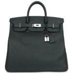 HERMÈS HAC BIRKIN 40 VERT FONCE TOGO PALLADIUM HARDWARE
