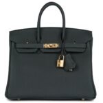 HERMÈS BIRKIN 25 VERT FONCE TOGO GOLD HARDWARE