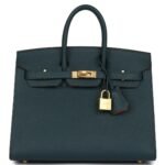 HERMÈS SPECIAL ORDER (HSS) BIRKIN SELLIER 25 VERT CYPRESS VERSO EPSOM BRUSHED GOLD HARDWARE