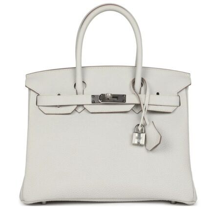 HERMÈS BIRKIN 30 GRIS PALE TOGO PALLADIUM HARDWARE