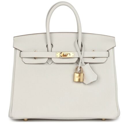 HERMÈS BIRKIN 25 GRIS PALE TOGO GOLD HARDWARE