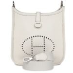 HERMÈS EVELYNE TPM GRIS PALE CLEMENCE PALLADIUM HARDWARE