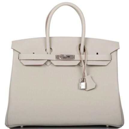 HERMÈS BIRKIN 35 GRIS PERLE TOGO PALLADIUM HARDWARE