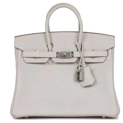 HERMÈS BIRKIN 25 GRIS PALE TOGO PALLADIUM HARDWARE