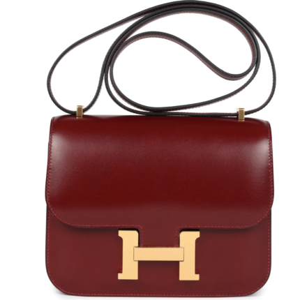 HERMÈS CONSTANCE 18 ROUGE H BOX CALFSKIN GOLD HARDWARE