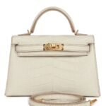 HERMÈS KELLY SELLIER 20 BETON MATTE ALLIGATOR GOLD HARDWARE