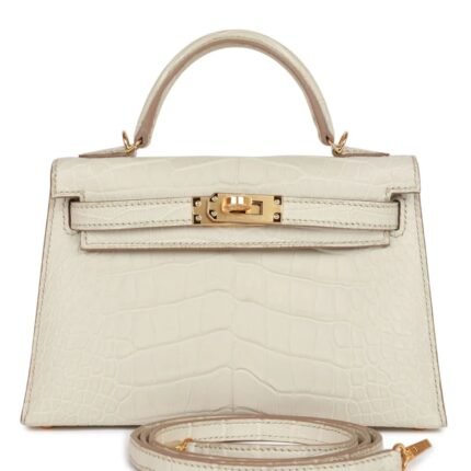 HERMÈS KELLY SELLIER 20 BETON MATTE ALLIGATOR GOLD HARDWARE