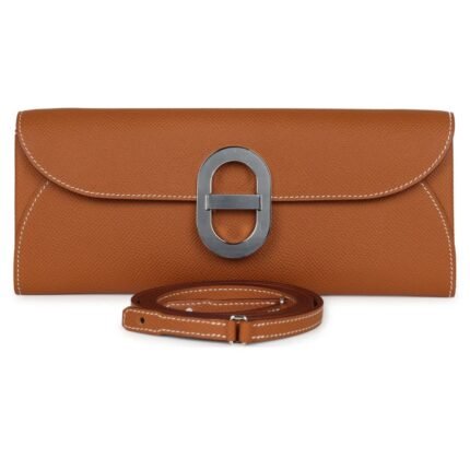 HERMÈS CHAINE D' ANCRE WALLET TO GO GOLD EPSOM PALLADIUM HARDWARE