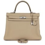 HERMÈS KELLY RETOURNE 35 TRENCH TOGO PALLADIUM HARDWARE