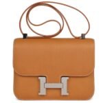 HERMÈS CONSTANCE 1-24 NATUREL SABLE VACHE NATUREL GRAINE PALLADIUM HARDWARE