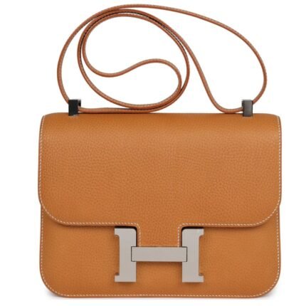 HERMÈS CONSTANCE 1-24 NATUREL SABLE VACHE NATUREL GRAINE PALLADIUM HARDWARE