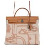 HERMÈS HERBAG ZIP PM 31 BRIDES DE GALA NATURAL SABLE BERLINE HUNTER AND ECRU TOILE H CANVAS PALLADIUM HARDWARE