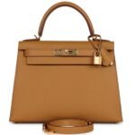 HERMÈS KELLY SELLIER 28 SESAME EPSOM GOLD HARDWARE