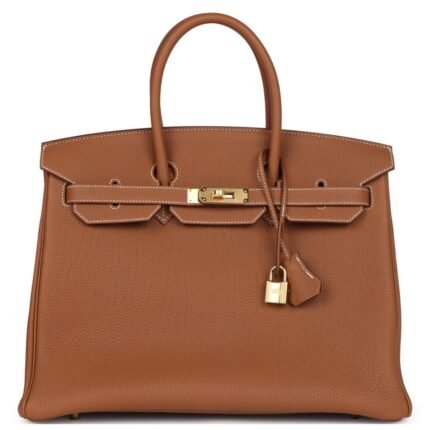 HERMÈS BIRKIN 35 GOLD TOGO GOLD HARDWARE