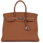 HERMÈS BIRKIN 35 GOLD TOGO PALLADIUM HARDWARE