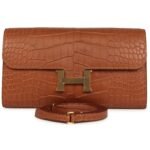 HERMÈS CONSTANCE WALLET TO GO GOLD MATTE ALLIGATOR GOLD HARDWARE