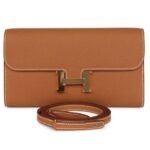 HERMÈS CONSTANCE WALLET TO GO GOLD EPSOM GOLD HARDWARE