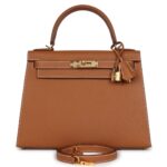 HERMÈS KELLY SELLIER 28 GOLD EPSOM GOLD HARDWARE