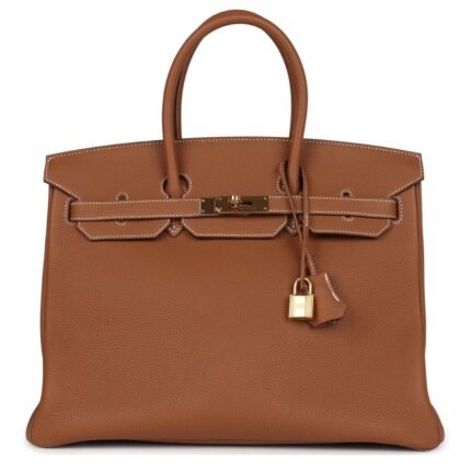 PRE-OWNED HERMÈS BIRKIN 35 GOLD TOGO GOLD HARDWARE