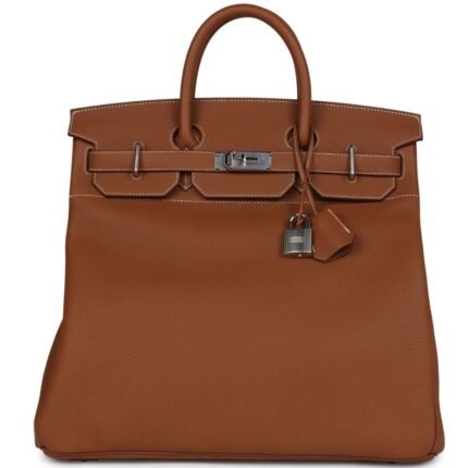 HERMÈS BIRKIN HAC 40 GOLD TOGO PALLADIUM HARDWARE